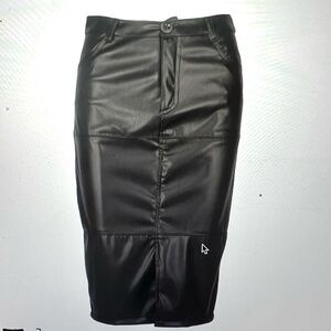 Faux Leather Skirt